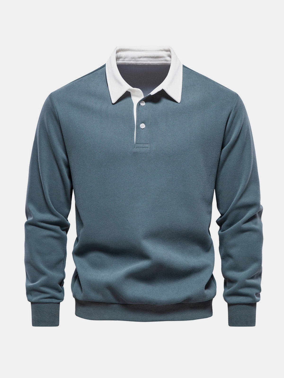 Men's Polo Collar Long Sleeve Sweatshirt Eleven Oasis