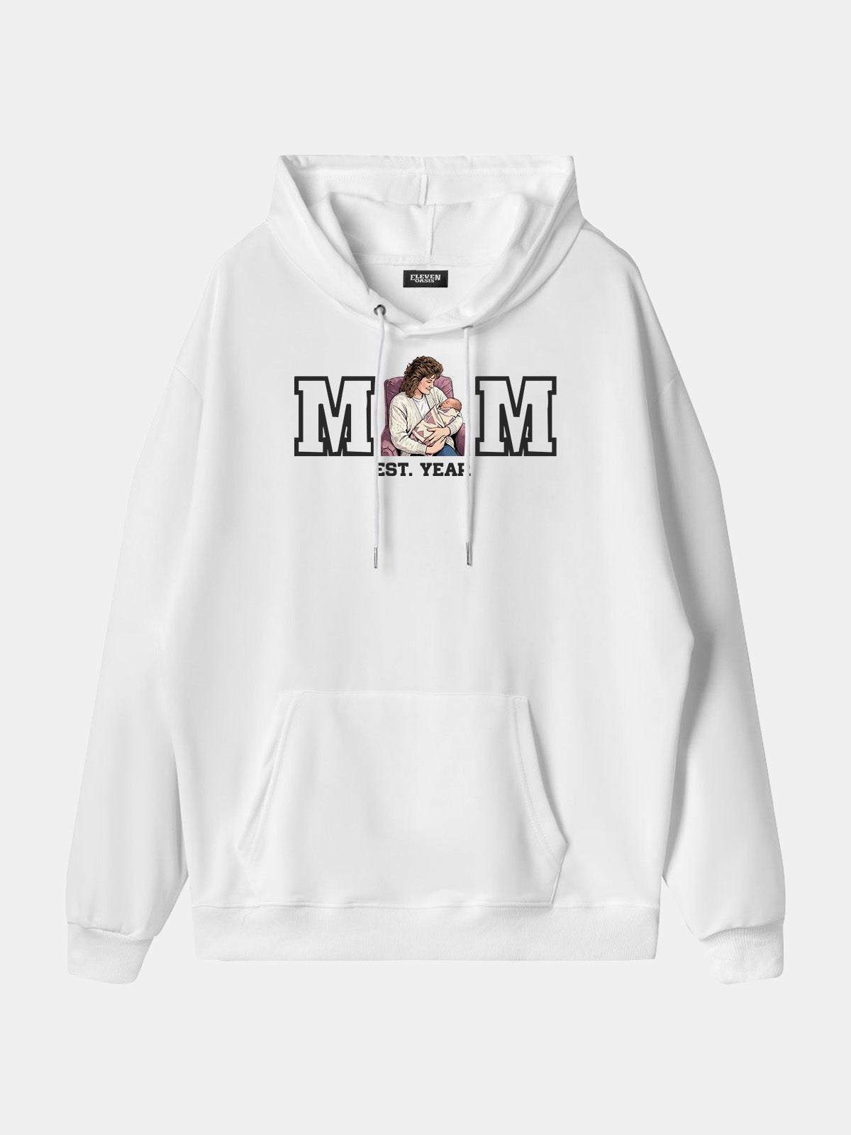 Custom Mom Illustration Hoodie Eleven Oasis
