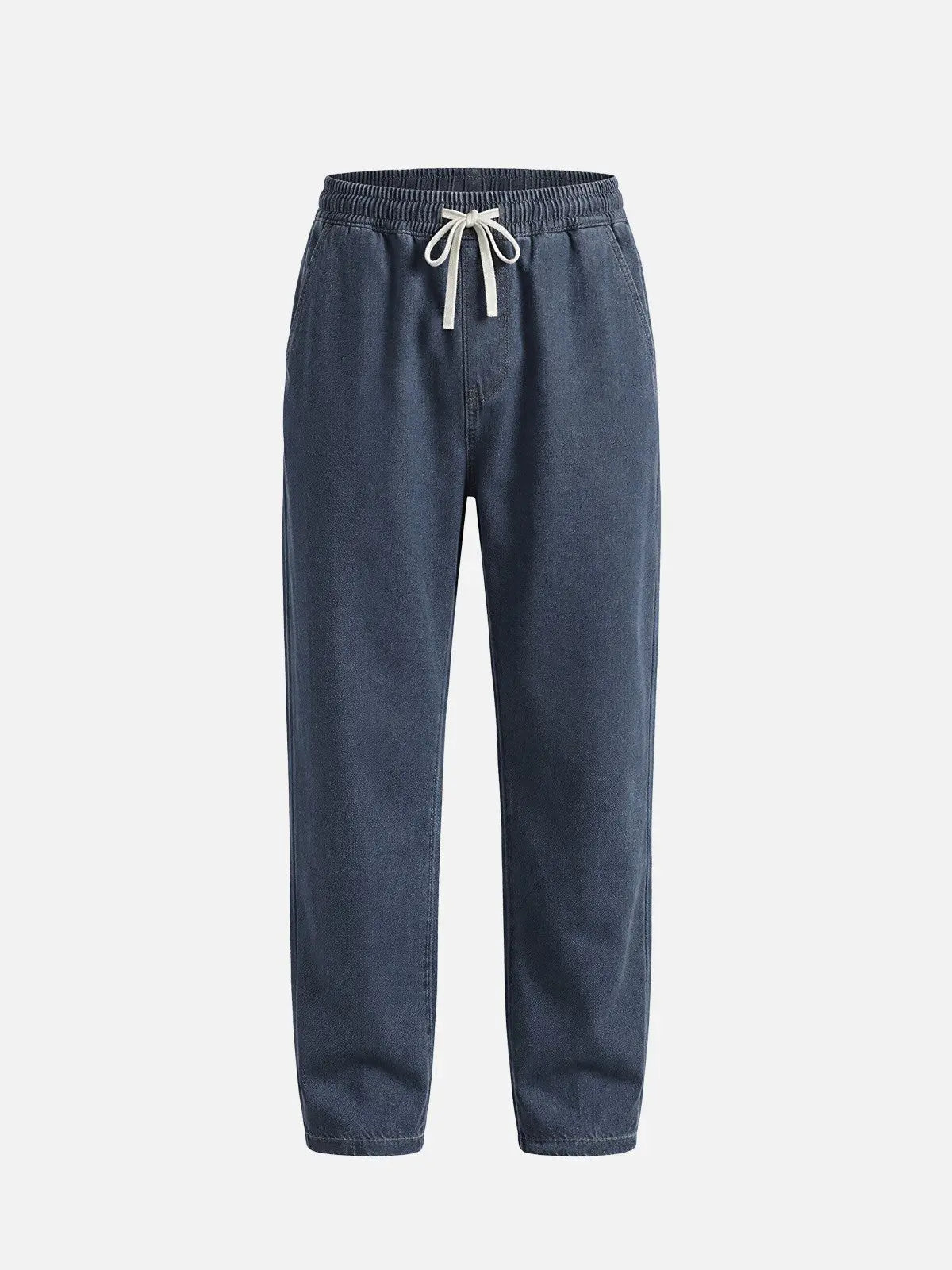 Men's Classic Straight-Leg Drawstring Denim Pants ElevenOasis