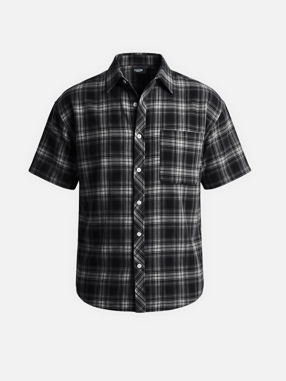 Men's Classic Plaid Short Sleeve Shirt ElevenOasis