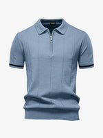 Men's Refined Slim Polo Knit Short Sleeve Shirt Eleven Oasis