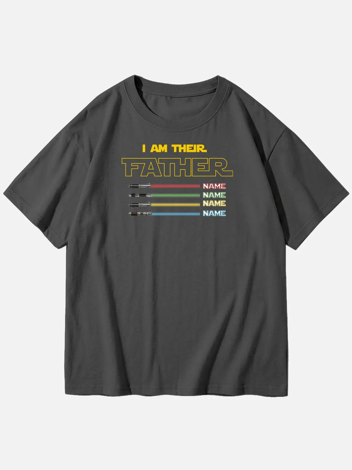 Men's Custom Lightsaber Father's Day Short Sleeve T-Shirt Eleven Oasis