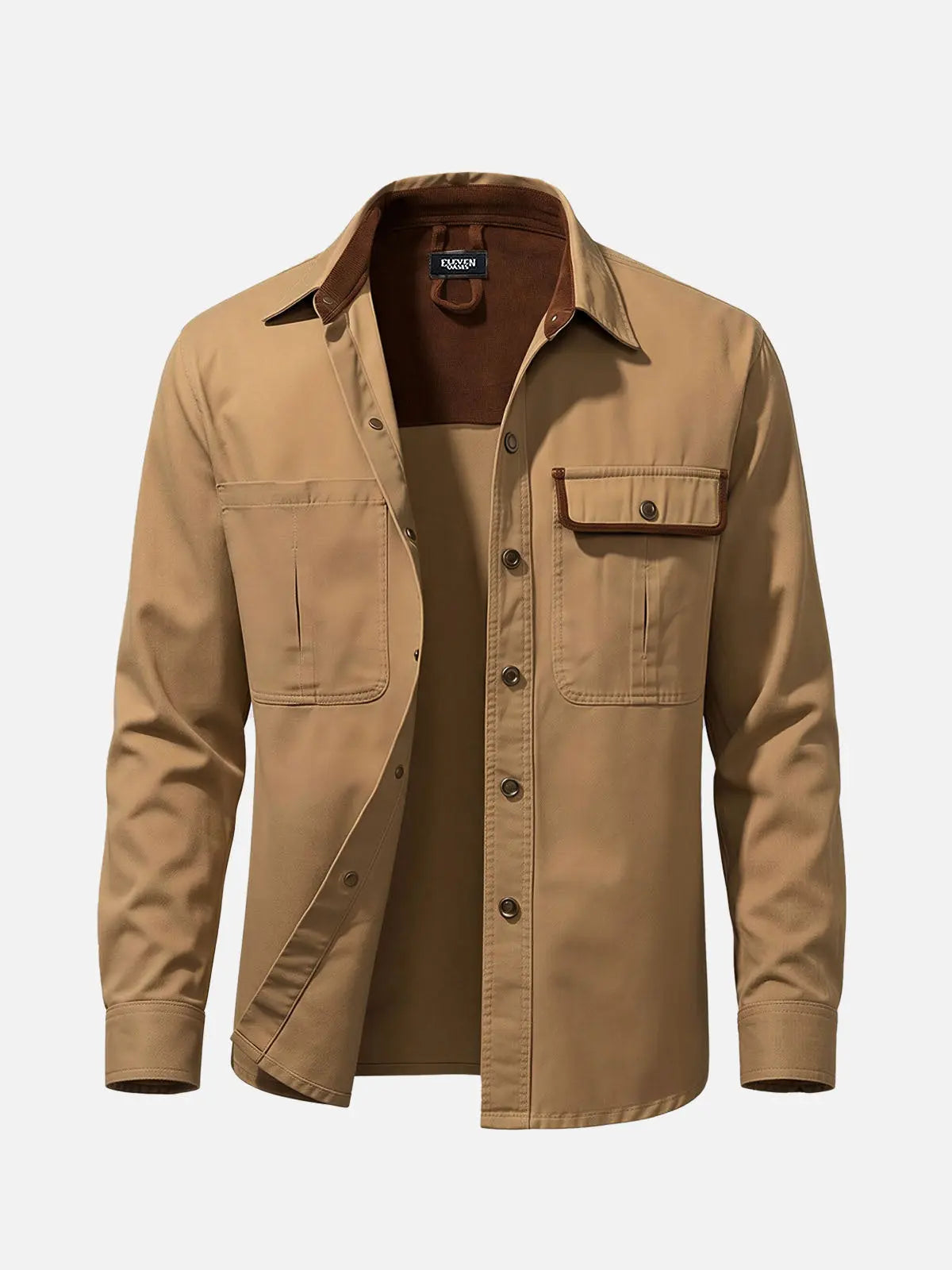 Men's Relaxed Fit Vintage Utility Overshirt Jacket