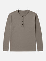 Men's Cotton Henley Long Sleeve Shirt Eleven Oasis