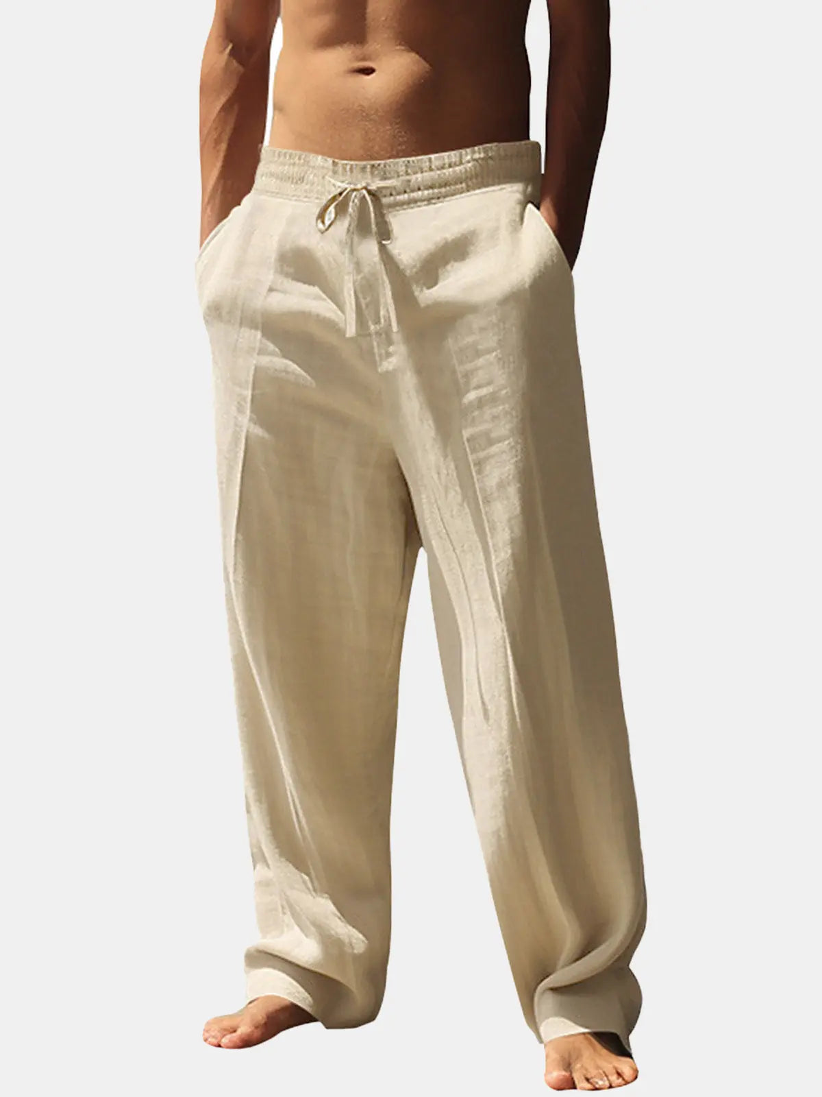 Men's Relaxed Linen Wide Leg Pants ElevenOasis