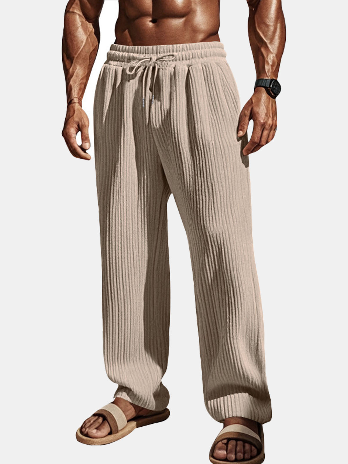Men's Ribbed Drawstring Pants Eleven Oasis