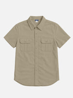 Men's Linen Blend Dual Pocket Short Sleeve Shirt Eleven Oasis