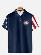 Men's Custom Patriot Bowling Short Sleeve Polo Shirt Eleven Oasis