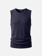 Men's Waffle Knit Crew Neck Tank Top Eleven Oasis