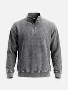 Men's Washed Quarter Zip Sweatshirt ElevenOasis