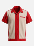 Men's Framed Panel Bowling Short Sleeve Shirt Eleven Oasis