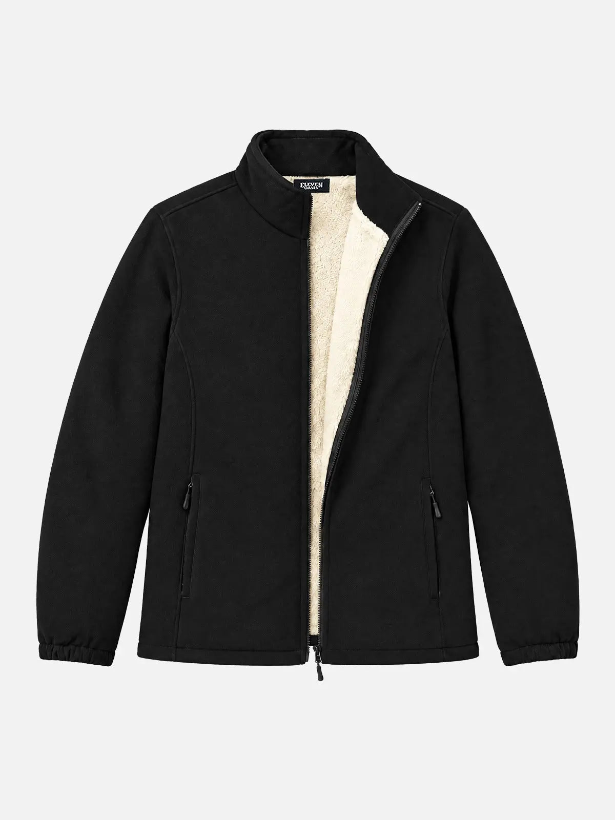 Men's Sherpa-Lined Regular Fit Zip-Up Fleece Jacket