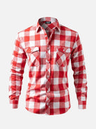 Men's Brushed Buffalo Check Double Pocket Long Sleeve Flannel Shirt Eleven Oasis