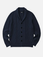 Men's Cable Knit Shawl Collar Slim Fit Cardigan Eleven Oasis