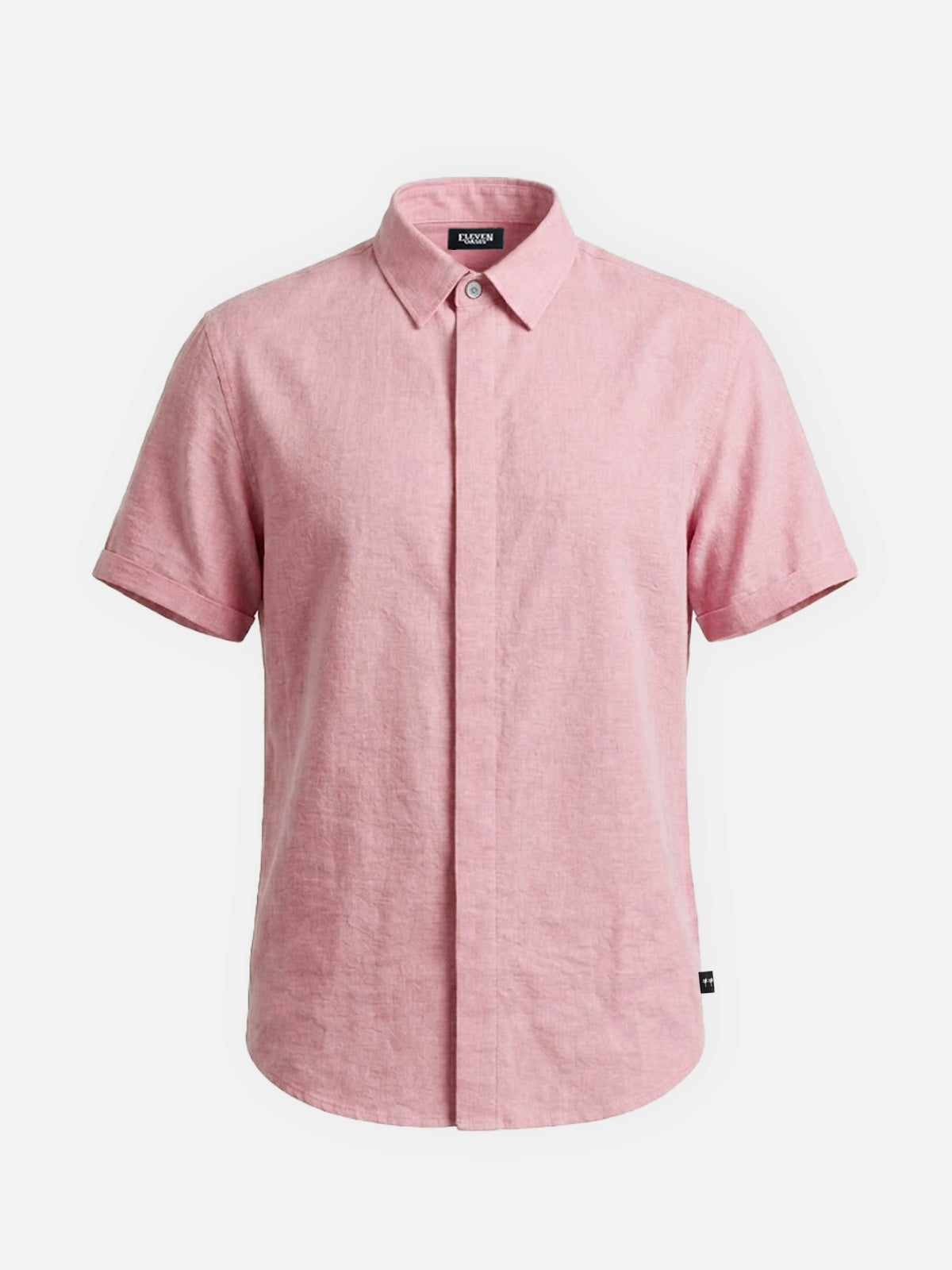 Men's Linen Cotton Blend Short Sleeve Shirt ElevenOasis