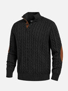 Men's Cable Knit Henley Slim Fit Sweater Eleven Oasis