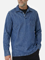 Men's Washed Long Sleeve Henley Shirt ElevenOasis