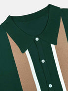 Men's Retro Panel Short Sleeve Knit Shirt Eleven Oasis