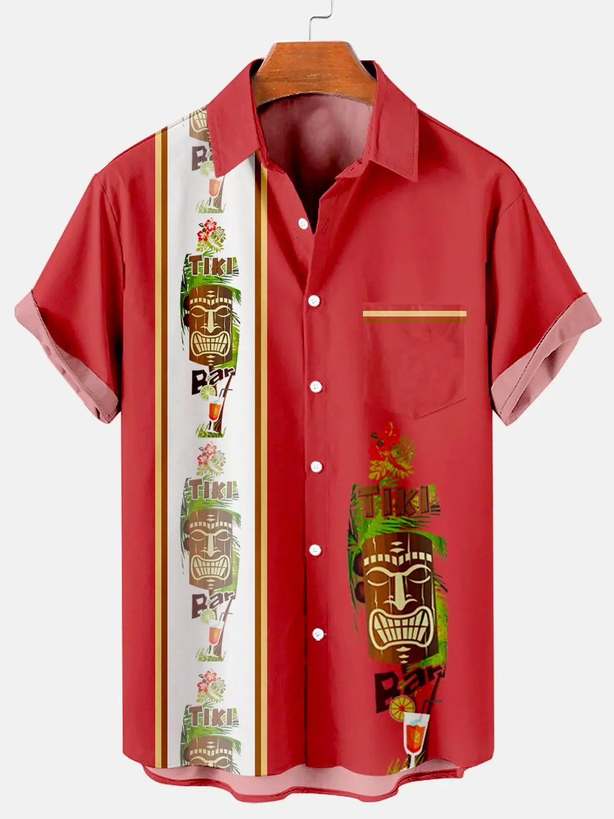 Men's Tiki Bar Paradise Short Sleeve Shirt ElevenOasis