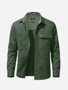 Men's Relaxed Fit Vintage Utility Overshirt Jacket ElevenOasis
