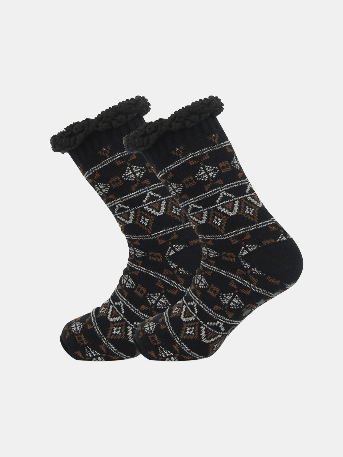 Patterned Wool-Style Slipper Socks Eleven Oasis