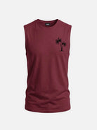 Men's Palm Graphic Crew Neck Tank Top Eleven Oasis