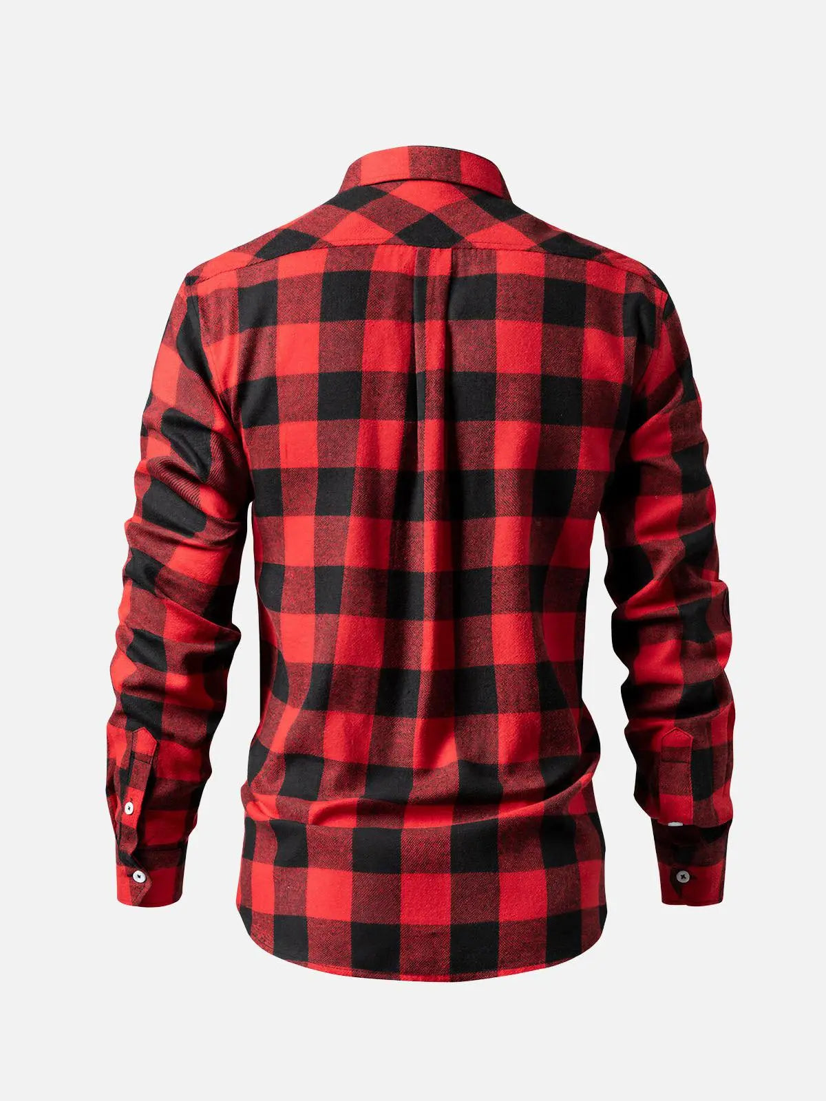 Men's Brushed Buffalo Check Double Pocket Long Sleeve Flannel Shirt Eleven Oasis