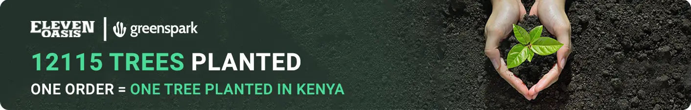 Ellevest Greenspark banner with tree planting initiative in Kenya