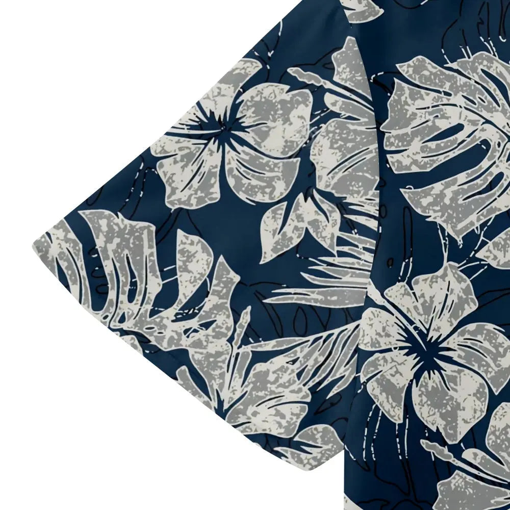 Men's Hawaiian Print Floral Foliage Short Sleeve ShirtMens short sleeve shirts Big and tall Mens shirts Short sleeve shirts for men Mens 4xl shirts Casual short sleeve shirts