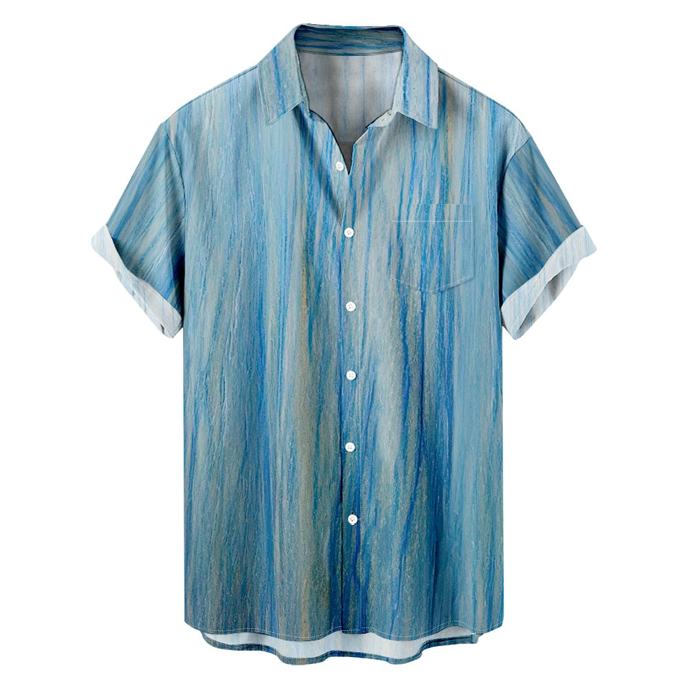 Men's Color Pencil Texture Shirt with Chest PocketMens short sleeve shirts Big and tall Mens shirts Short sleeve shirts for men Mens 4xl shirts Casual short sleeve shirts