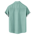 Men's Simple Pattern Shirt with Chest PocketMens short sleeve shirts Big and tall Mens shirts Short sleeve shirts for men Mens 4xl shirts Casual short sleeve shirts