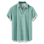 Men's Simple Pattern Shirt with Chest PocketMens short sleeve shirts Big and tall Mens shirts Short sleeve shirts for men Mens 4xl shirts Casual short sleeve shirts