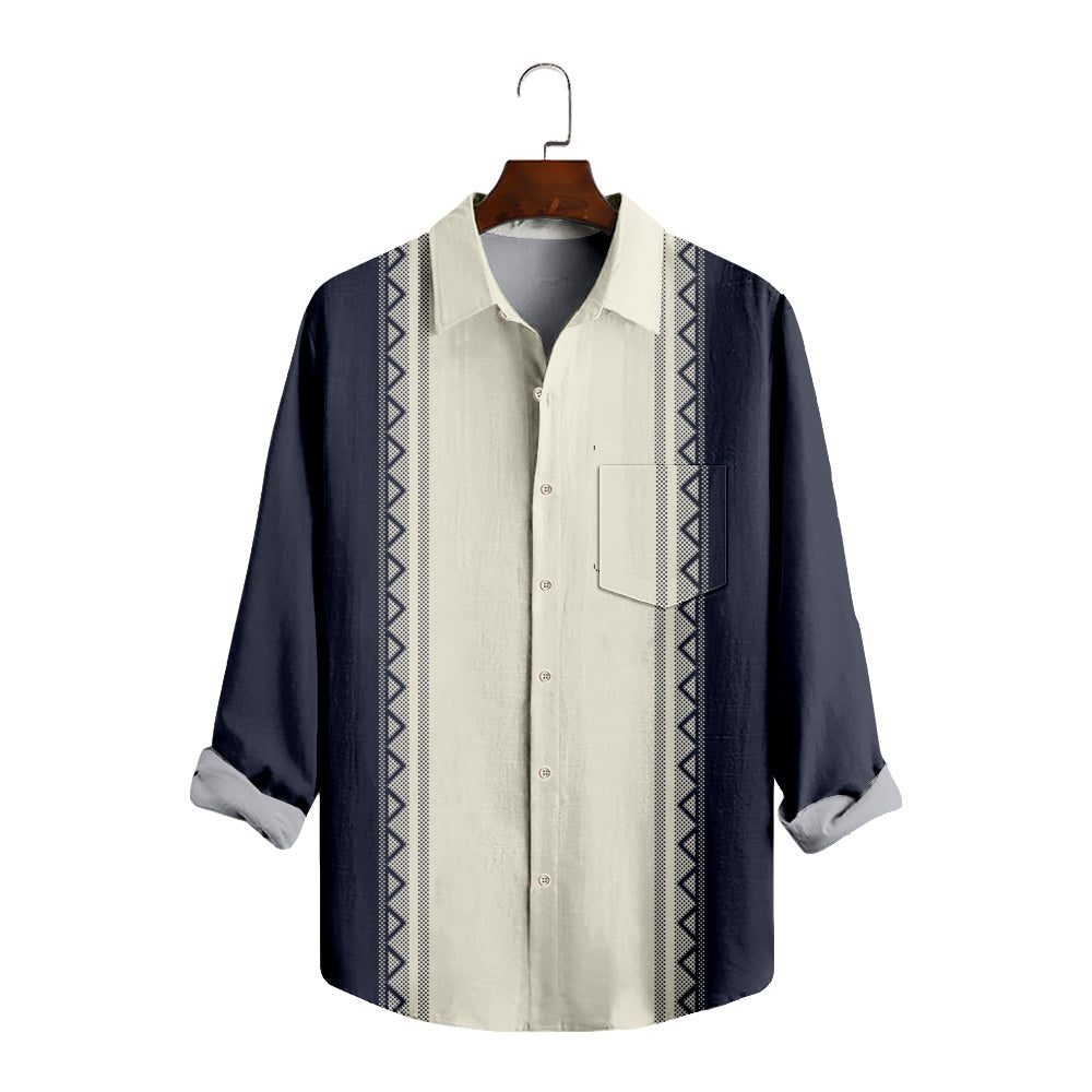 Men's Everyday Simple Pattern Long Sleeve Shirt with Chest PocketMens short sleeve shirts Big and tall Mens shirts Short sleeve shirts for men Mens 4xl shirts Casual short sleeve shirts