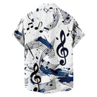 Men's Music Sheet Pattern Shirt with Chest PocketMens short sleeve shirts Big and tall Mens shirts Short sleeve shirts for men Mens 4xl shirts Casual short sleeve shirts