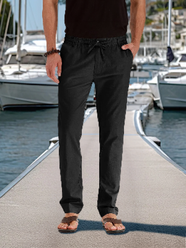 Men's Casual Seaside Drawstring Pants ElevenOasis