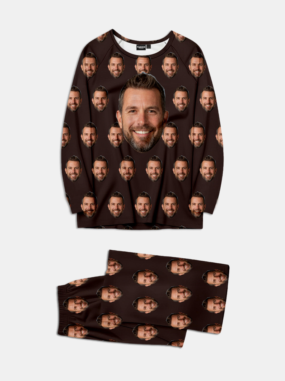 Custom Face Print Pajama Set Eleven Oasis