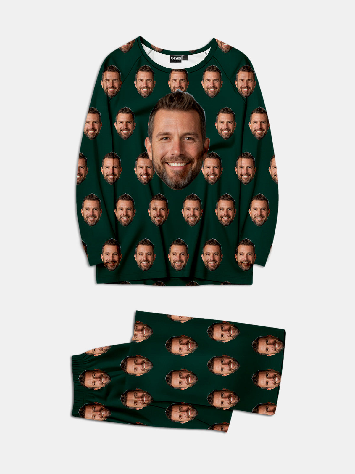 Custom Face Print Pajama Set Eleven Oasis