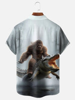 Men's Bigfoot Gator Wrangler Short Sleeve Shirt ElevenOasis
