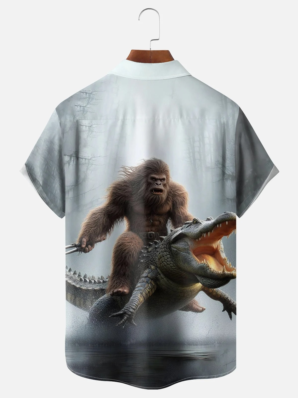Men's Bigfoot Gator Wrangler Short Sleeve Shirt ElevenOasis