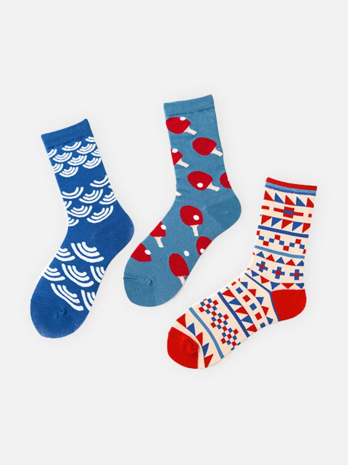 Men's Artistic Pattern Crew Socks Eleven Oasis