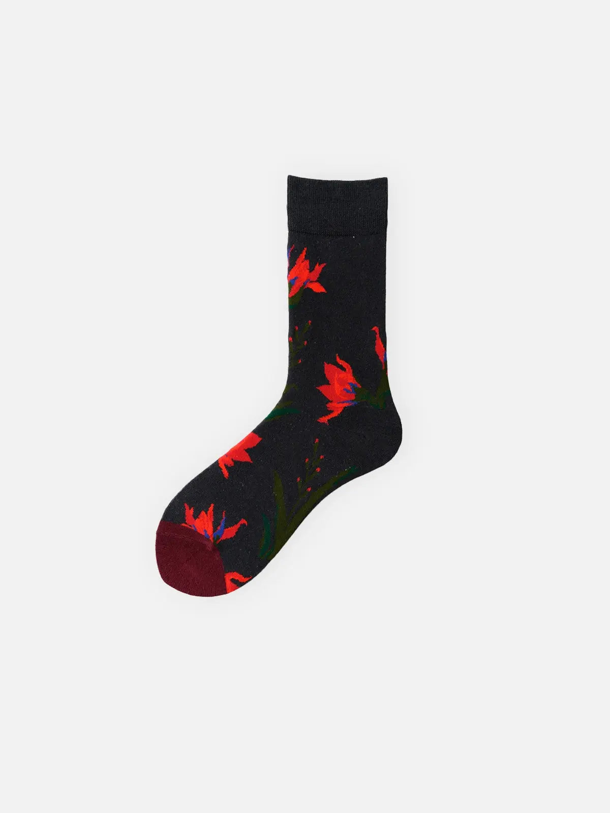 Men's Floral Pattern Crew Socks Eleven Oasis