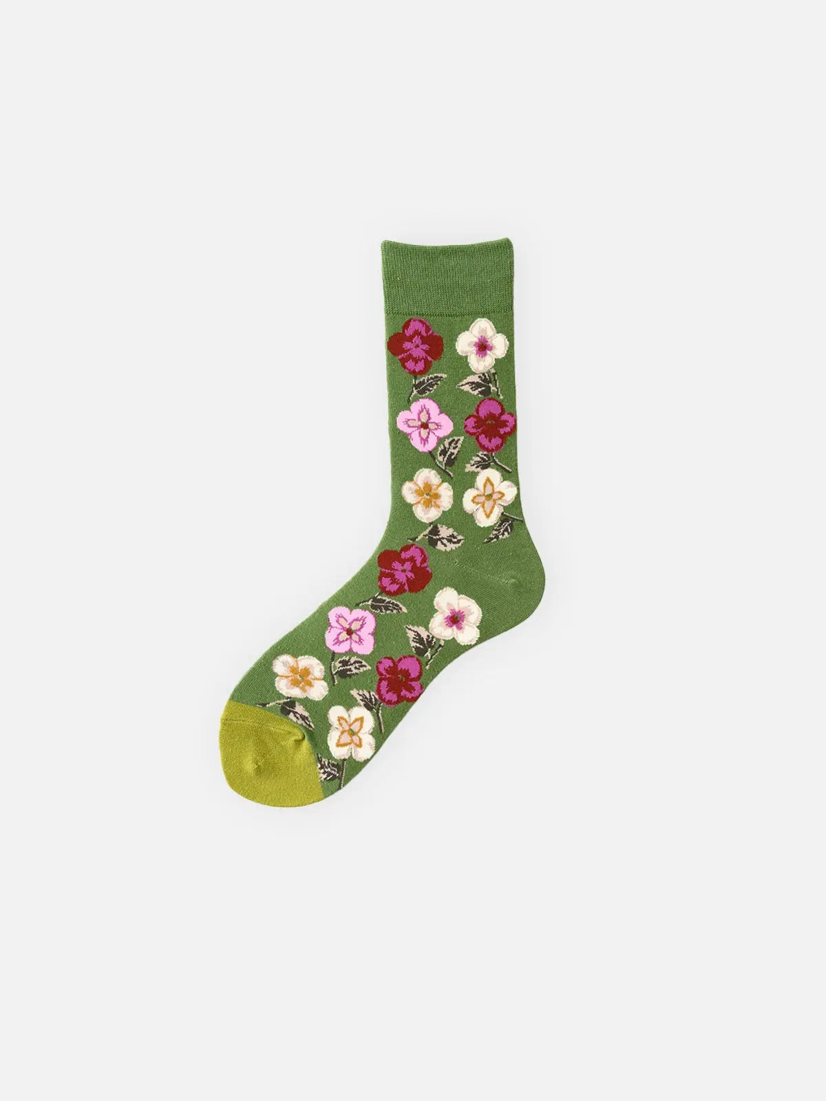 Men's Floral Pattern Crew Socks Eleven Oasis