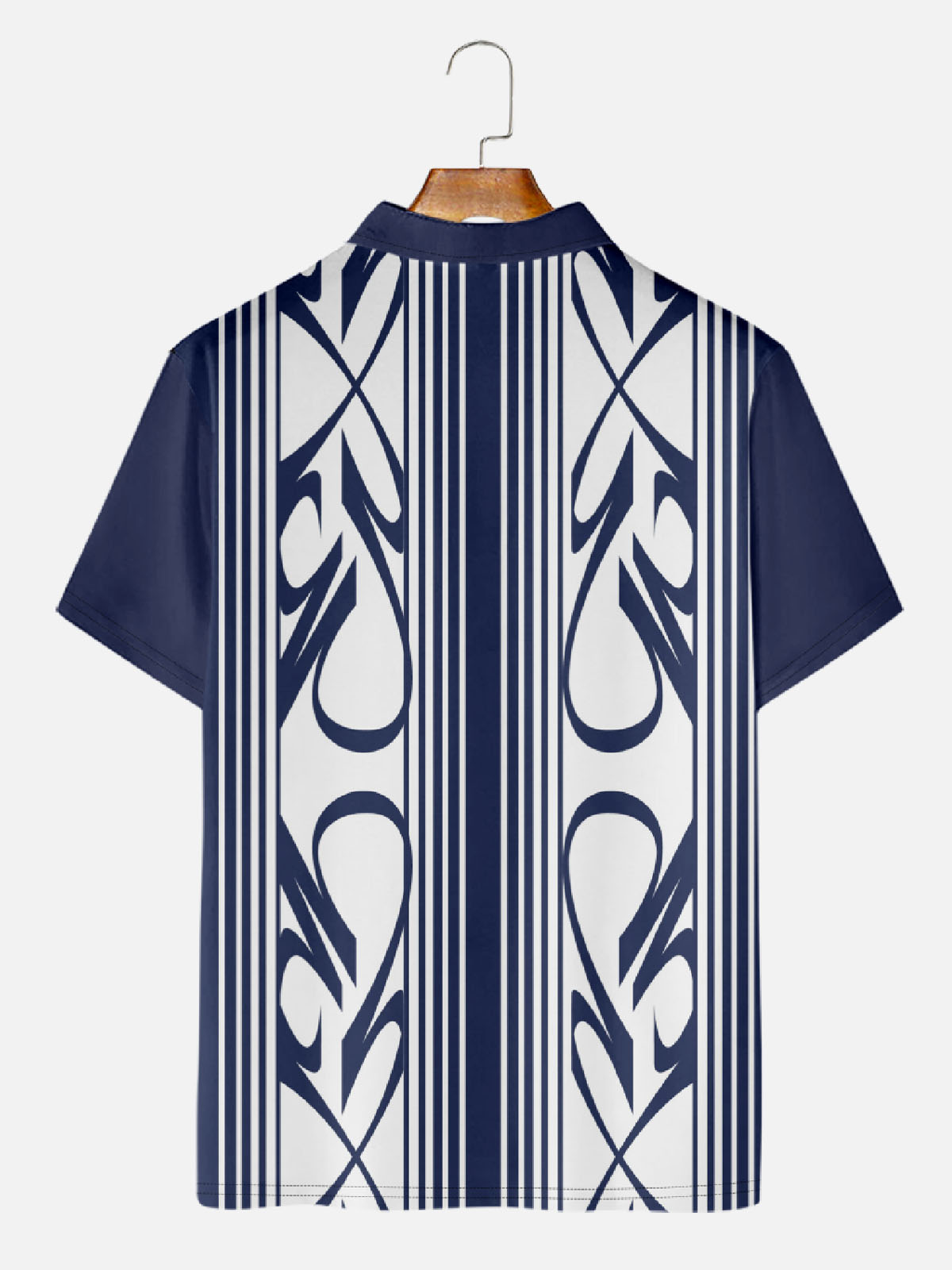 Men's Pinstripe Racing Panel Short Sleeve Polo Shirt ElevenOasis