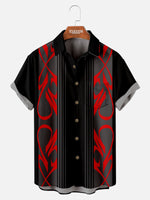 Men's Pinstripe Inspired Hot Rod Basic Every Day Short Sleeve Shirt ElevenOasis