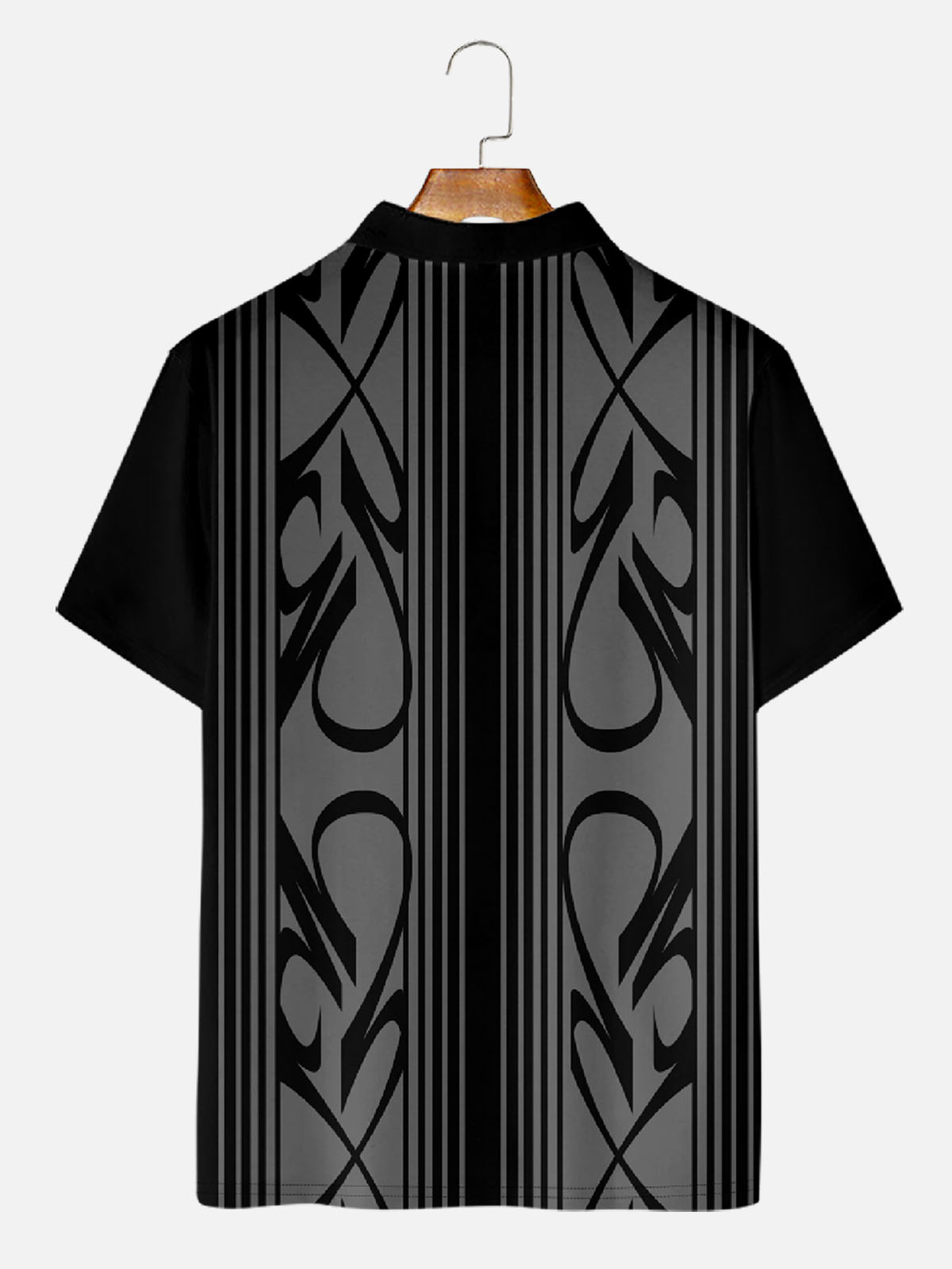 Men's Pinstripe Racing Panel Short Sleeve Polo Shirt ElevenOasis