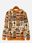 Vintage Halloween Patches Sweatshirt ElevenOasis