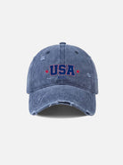 Customizable USA and Stars Distressed Washed Cotton Baseball Cap Eleven Oasis