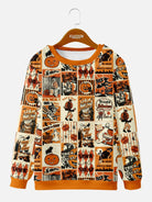 Vintage Halloween Patches Sweatshirt ElevenOasis