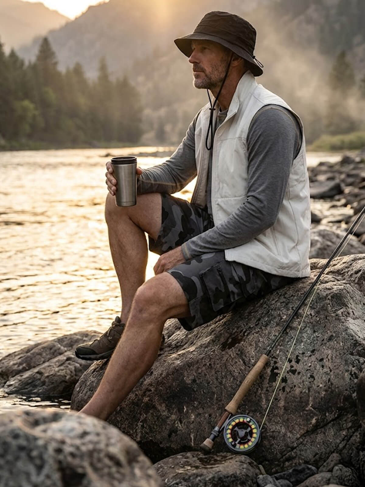 Men's Packable Outdoor Bucket Hat with Chin Strap Eleven Oasis