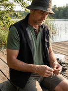 Men's Classic Henley Chest Pocket Short Sleeve Shirt Eleven Oasis